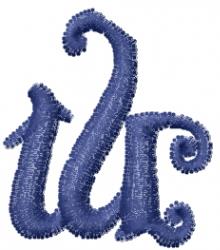 Graveyard Font W - 4x4 font quick stitch machine embroidery design for kitchen aprons