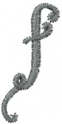 Graveyard Lowercase F - 4x4 lowercase quick stitch embroidery design for cute baby onesies
