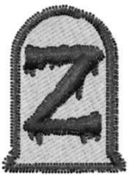 quick stitch halloween graveyard machine embroidery pattern - Graveyard Z for kitchen aprons