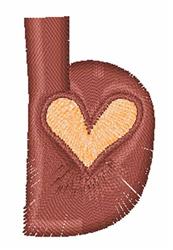 quick stitch valentine heart machine embroidery pattern - Heart Lower Case B for kitchen tea towels