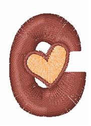 heart quick stitch machine embroidery - Heart Lower Case C for reusable tote bags
