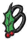 Holly B - 4x4 holly quick stitch machine embroidery design for decorative pillow covers