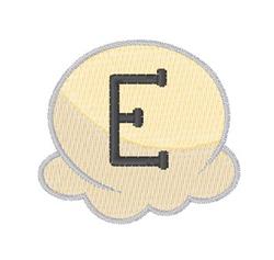 quick stitch font machine embroidery pattern - Ice Cream Font E for Kids Caps