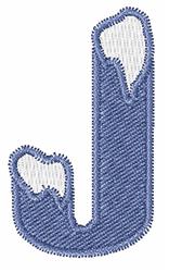 Ice J - 4x4 ice quick stitch machine embroidery design perfect for cute baby onesies