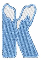 quick stitch winter ice machine embroidery pattern - Ice K for reusable tote bags