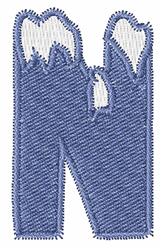 quick stitch winter ice machine embroidery pattern - Ice N for reusable tote bags