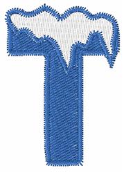 quick stitch winter ice machine embroidery pattern - Ice T for reusable tote bags
