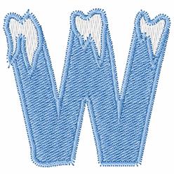 beginner-friendly winter ice machine embroidery pattern - Ice W for kitchen tea towels