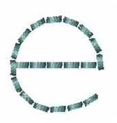 In Stitches Font e - 4x4 font quick stitch embroidery design for kitchen tea towels