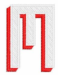 inverse quick stitch machine embroidery - Inverse M perfect for cute baby onesies
