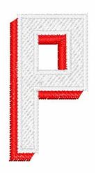 inverse quick stitch machine embroidery - Inverse P for decorative pillow covers