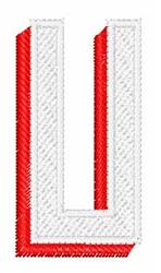 quick stitch inverse machine embroidery pattern - Inverse U for decorative pillow covers