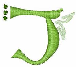 quick stitch irish machine embroidery pattern - Irish J perfect for kitchen aprons