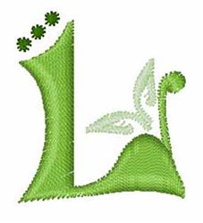 Irish L - 4x4 irish quick stitch machine embroidery design for decorative pillow covers