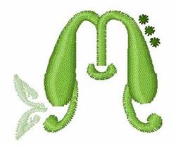 quick stitch irish machine embroidery pattern - Irish M perfect for kitchen aprons