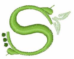 quick stitch irish machine embroidery pattern - Irish S for decorative pillow covers