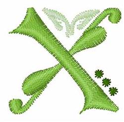 Irish X - 4x4 irish quick stitch machine embroidery design for reusable tote bags