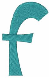 quick stitch case machine embroidery pattern - Lower Case f for kitchen tea towels
