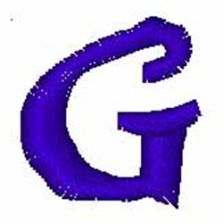 Lower Case g - 4x4 case quick stitch embroidery design for patchwork quilt blocks
