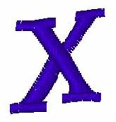 quick stitch case machine embroidery pattern - Lower Case x perfect for kitchen aprons