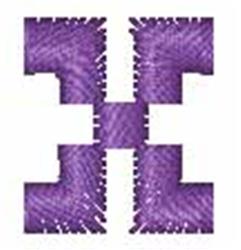 case quick stitch machine embroidery - Matrix Lower Case x for patchwork quilt blocks