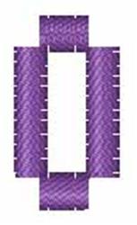 quick stitch numeral machine embroidery pattern - Matrix Numeral 0 for reusable tote bags