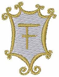 Mirror Monogram F - 4x4 monogram quick stitch machine embroidery design for Jackets