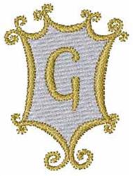 quick stitch monogram machine embroidery pattern - Mirror Monogram G for decorative pillow covers