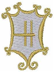 monogram quick stitch machine embroidery - Mirror Monogram H for kitchen tea towels