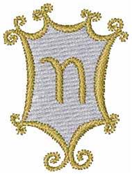 monogram quick stitch machine embroidery - Mirror Monogram N for kitchen tea towels