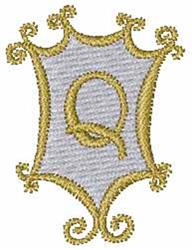 monogram quick stitch machine embroidery - Mirror Monogram Q perfect for kitchen aprons