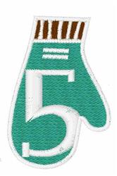 beginner-friendly font machine embroidery pattern - Mitten Font 5 for kitchen tea towels