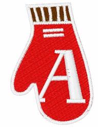 Mitten Font A - 4x4 font beginner-friendly embroidery design for cute baby onesies