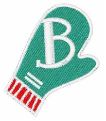 beginner-friendly font machine embroidery pattern - Mitten Font B for kitchen tea towels