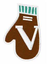 Mitten Font V - 4x4 font beginner-friendly embroidery design for cute baby onesies
