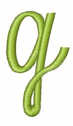 curl quick stitch machine embroidery - Monogram Curl q for decorative pillow covers
