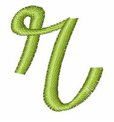 quick stitch curl machine embroidery pattern - Monogram Curl r for decorative pillow covers