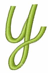 Monogram Curl y - 4x4 curl quick stitch machine embroidery design for cute baby onesies