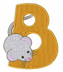 Mouse & Cheese Font B - 4x4 font quick stitch embroidery design for cute baby onesies