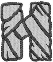 Mummy H - 4x4 monster beginner-friendly embroidery design for reusable tote bags
