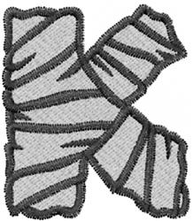 Mummy K - 4x4 monster beginner-friendly embroidery design for reusable tote bags