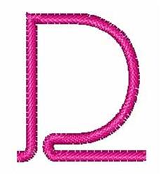 quick stitch font machine embroidery pattern - Neon Font D for patchwork quilt blocks