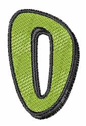 Numeral 0 - 4x4 numeral quick stitch machine embroidery design for cute baby onesies