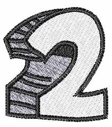 beginner-friendly numeral machine embroidery pattern - Numeral 2 for Personalized Gifts