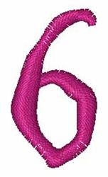 quick stitch numeral machine embroidery pattern - Numeral 6 perfect for kitchen aprons