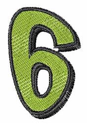 Numeral 6 - 4x4 numeral beginner-friendly embroidery design for cute baby onesies