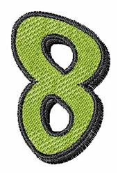 numeral beginner-friendly machine embroidery - Numeral 8 for decorative pillow covers