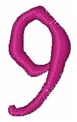quick stitch numeral machine embroidery pattern - Numeral 9 perfect for kitchen aprons