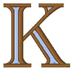 Outline K - 4x4 outline quick stitch embroidery design for decorative pillow covers