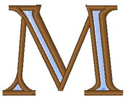 quick stitch outline machine embroidery pattern - Outline M for decorative pillow covers